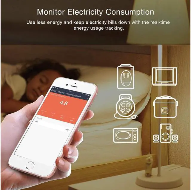 Alt view image 4 of 7 - Wifi Outdoor Smart Plug Outlet Remote Control Wireless Outlet Waterproof Smart Electrical Outlet Socket with Timer Works with Alexa and Google Home for Voice Control Wifi Enable Smartphone APP Control