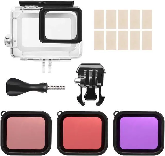 Alt view image 7 of 7 - Accessories for Gopro Hero 2018 (HD) 7 6 5 Black Kits with Waterproof Protective Housing Case + 3 Pack Diving Filter+ Anti-Fog Insert Kits for Gopro Hero6 Hero5 Hero 2018 Action Camera