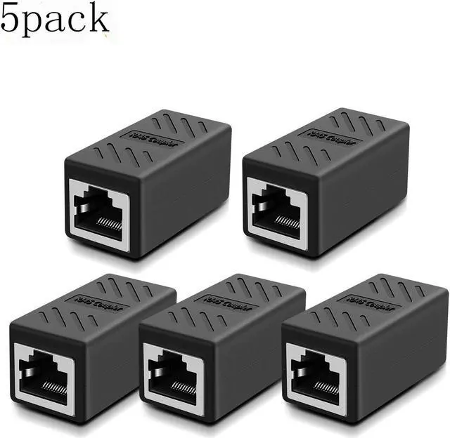 Main image of RJ45 Coupler Network Coupler, Ethernet Connectors,hielded in-Line Coupler for Cat7/Cat6/Cat5e/cat5 Ethernet Cable Extender Connector - Female to Female (Black-5 Pack)