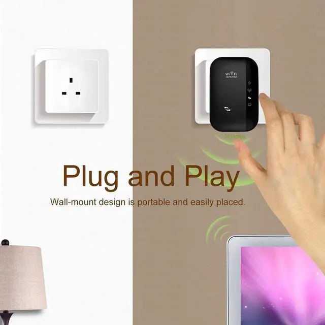 Alt view image 6 of 7 - 300Mbps Werleo Wifi Range Extender Easy Set Up Wireless WiFi Repeater Signal Booster with Access Point / Repeater Mode (Built-in Antenna Ethernet Port WPS) For Boosting Whole Home WiFi Coverage - 2.4G