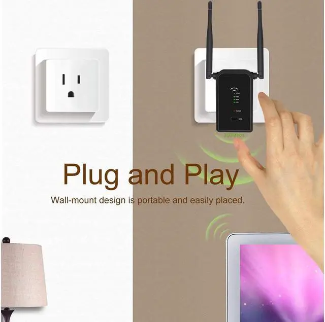 Alt view image 4 of 7 - WiFi Range Extender Werleo 300M Wireless Repeater Network Signal Booster Internet Hotspot Access Point Amplifier with WPS Function Dual External Antennas for Better Reception and Superboost