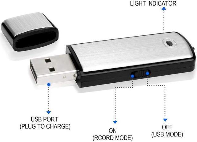 Alt view image 3 of 6 - Voice Recorder USB Flash Drive 128Kbps Digital Voice Recording 8gb No Flashing Light When Recording,Compatible Windows Mac,Android OTG Mini Record