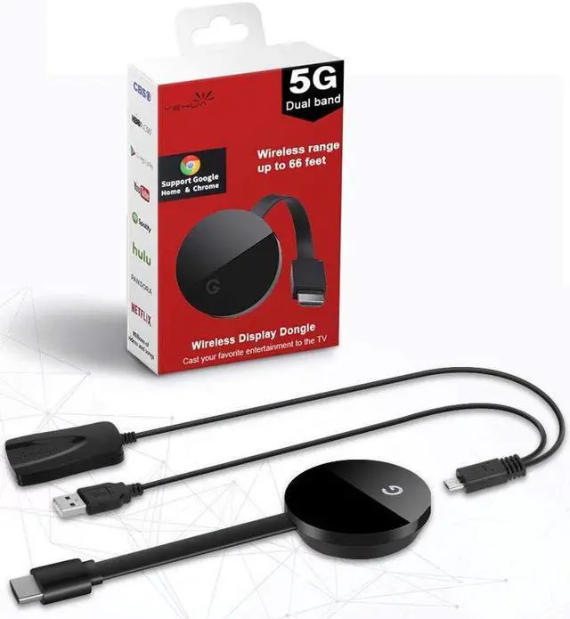 Alt view image 7 of 7 - Wireless Display Adapter 5G / 2.4G WiFi Dongle HDMI Display Adapter 1080P HD DLNA Airplay Miracast Dongle For MacBook Android IOS Windows 8.1 10 iPhone X 7 8 SE to to TV Projectors