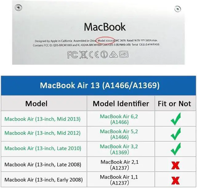 Alt view image 4 of 7 - Macbook Air 13 Inch Case, Werleo 2 in 1 Clear Ultra Slim Soft-Touch Plastic Rubberized Hard Case Cover for Apple Macbook Air 13" A1369 A1466 Shell Cover with Foldable Stand and Keyboard Cover Skin