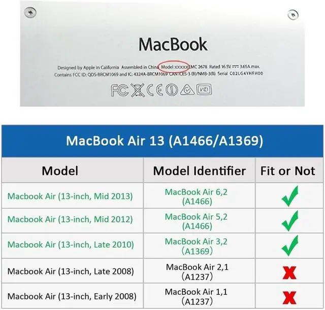 Alt view image 3 of 7 - Macbook Air 13 Inch Case,Werleo 2 in 1 Ultra Slim Soft-Skin Plastic Clear Rubberized Hard Case Cover with Foldable Kicktand and Keyboard Cover Skin for Apple Macbook Air 13" A1369 & A1466 Shell Cover