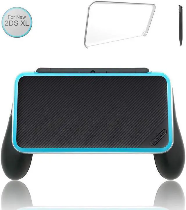 Main image of Updated Hand Grip for Nintendo 2DS XL with 1 Stylus and 1 Clear Case for Nintendo 2DS XL