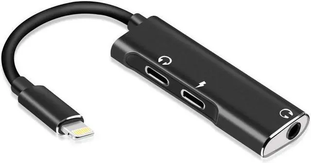Alt view image 2 of 7 - Headphone Adapter to 3.5 mm Earphone Jack Compatible with iPhone X Charge Connection Converter Audio Splitter for iPhone 7/7 Plus/8/8 Plus/X/XR/XSMax Support Music &Charger Support iOS12 or Later