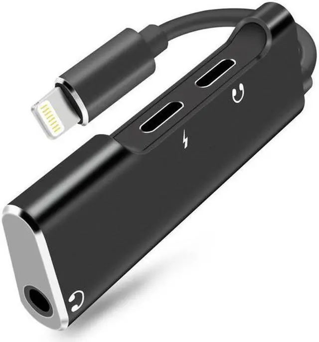 Main image of 3.5 mm Audio Headphone Jack Adapter iPhone Adapter 3 in 1 Lightning Adapter for iPhone X XR XS 7 8 Dual Lightning with 3.5mm Headphone Jack
