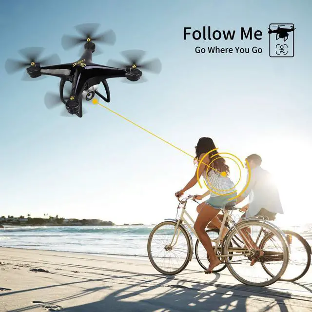 Alt view image 6 of 7 - GPS Return Home Drone Drone with 720P HD Camera Live Video 120° Wide-Angle 5G WiFi RC Drone Quadcopter with 980ft Control Distances, Follow Me, Altitude Hold Headless Mode Helicopter
