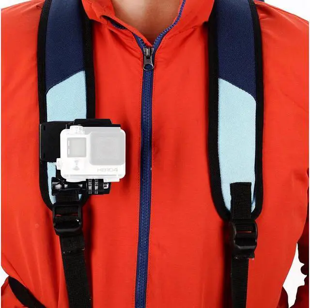 Alt view image 2 of 7 - Backpack Strap Mount Quick Clip Mount Compatible with Gopro Hero (2018), Fusion, Hero 7, 6, 5, 4, Session, 3+, 3, 2, 1 Cameras