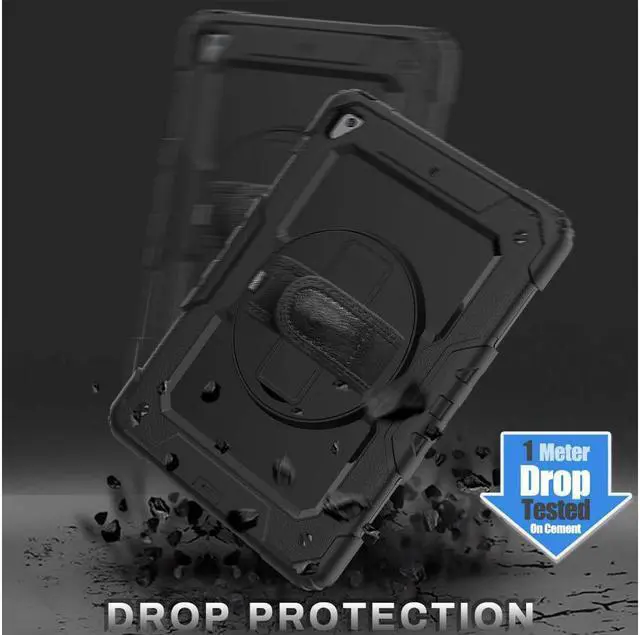 Alt view image 5 of 7 - iPad 9.7 2018 2017 Case iPad Air 2 Case iPad Pro 9.7 Case Heavy Duty Rugged Shockproof Protective Hard Case Cover For for Apple iPad 6th / 5th Generation / iPad Air 2 / iPad Pro 9.7 inch