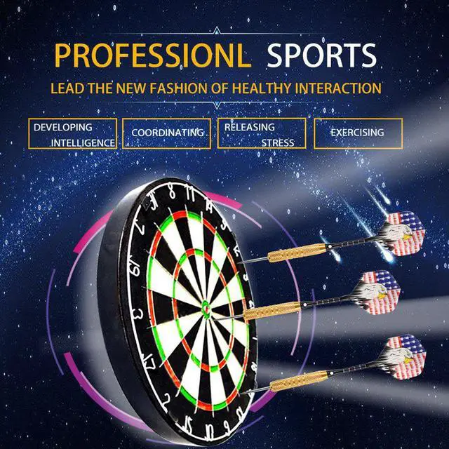 Alt view image 4 of 6 - Steel Tip Darts Set 18 Gram 15 Flights Aluminum Shaft Brass Barrel for Dartboard