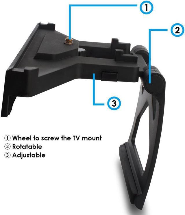 Alt view image 2 of 5 - Kinect TV Mount, Adujustable TV Clip Holder for Xbox One, Xbox One S w Camera Cover