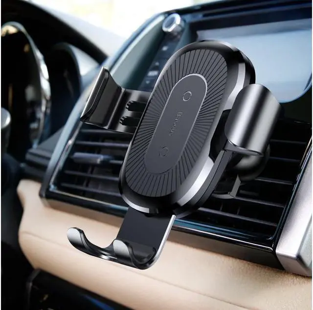 Alt view image 3 of 7 - Qi Fast Wireless Car Charger Air Vent Phone Holder Car Mount for iPhone 12 Pro SE 11 Pro Max XS Max XR X 8 Plus Samsung S20 S10 S9 S8 Note10 Note 9 LG Pixel & Qi Enabled Devices