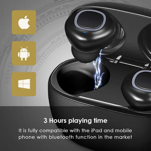 Alt view image 3 of 7 - Wireless Earbuds, 3D Stereo Sound Wireless Headphones Touch Control Wireless Sport Earbud with Breathing Mini in-Ear Sports Earphones Noise Cancelling Headsets, Bluetooth Earbuds Upgrade 5.0
