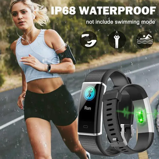 Alt view image 5 of 7 - Fitness Tracker, Waterproof Activity Tracker Watch with Heart Rate Monitor, Color Screen Smart Bracelet with Step Counter, Pedometer Watch for Women Men Kids