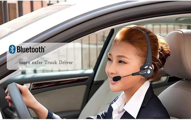 Alt view image 5 of 6 - Over the Head Bluetooth Headphone for PS3 Cell Phone Headset Office Wireless Headset With Mic Handsfree Calling for PS3 Skype Truck Driver iPhone Android Smartphoens