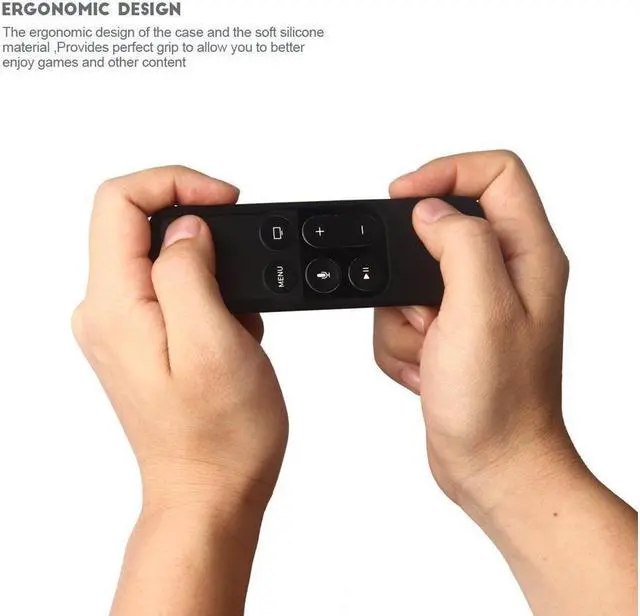 Alt view image 2 of 6 - Remote Case for Apple Tv 4th Generation Light Weight [Anti Slip] Shock Proof Silicone Remote Cover Case for New Apple Tv 4th Gen Siri Remote Controller with Lanyard