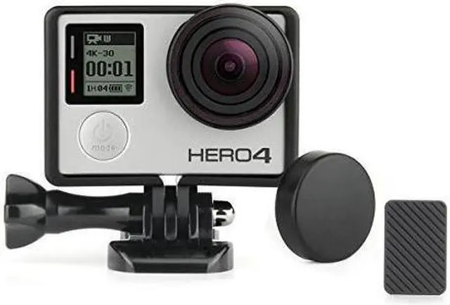 Main image of Frame Mount Housing Case with Basic Buckle and Long Thumb Bolt Screw for GoPro Hero 3 3+ 4 Camera and All Slots Fully Accessible-Black