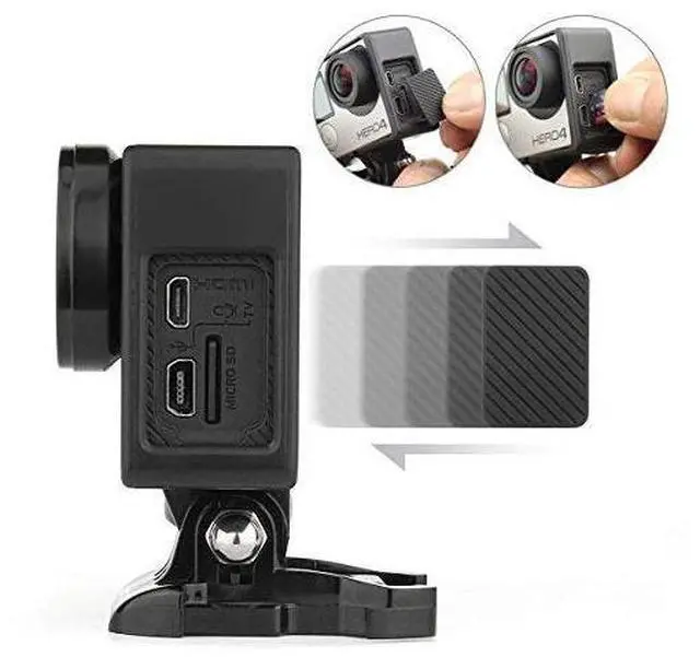 Alt view image 6 of 7 - Frame Mount Housing Case with Basic Buckle and Long Thumb Bolt Screw for GoPro Hero 3 3+ 4 Camera and All Slots Fully Accessible-Black