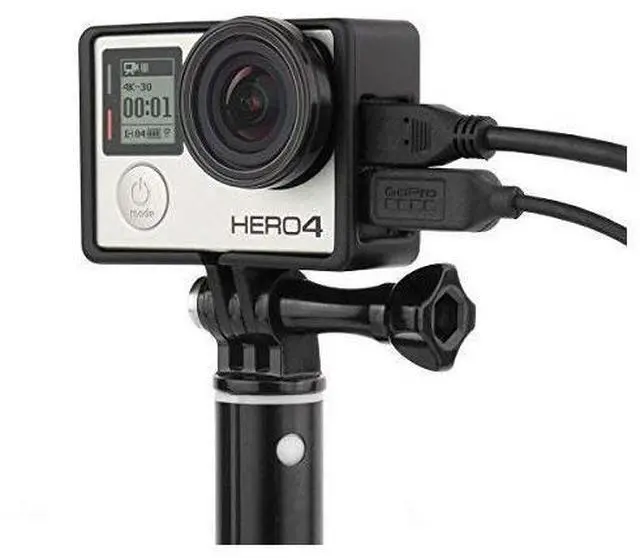 Alt view image 7 of 7 - Frame Mount Housing Case with Basic Buckle and Long Thumb Bolt Screw for GoPro Hero 3 3+ 4 Camera and All Slots Fully Accessible-Black