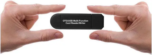 Alt view image 3 of 6 - Micro USB OTG to USB 2.0 Adapter SD Micro SD Card Reader with Standard USB Male & Micro USB Male Connector for Smartphones Tablets with OTG Function