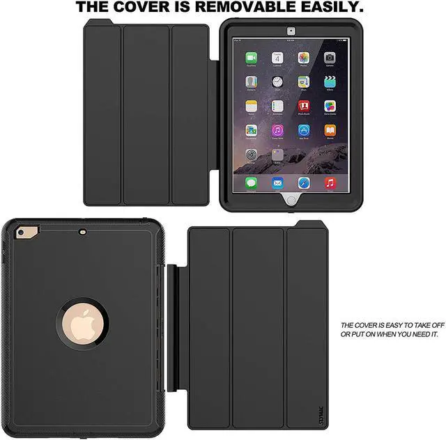 Alt view image 4 of 6 - New iPad 9.7 inch Case, Smart Book Cover with Multi-Angle Viewing Stand & Auto Sleep/Wake Function Case Compatible for iPad 5th/6th Gen 2017/2018
