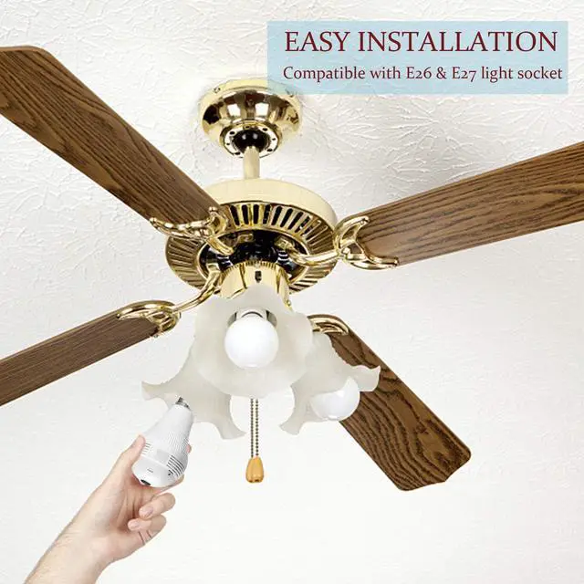 Alt view image 3 of 7 - Light Bulb Camera, WiFi Home Monitor Surveillance Camera for Baby/Elder/Pet/Nanny Monitor