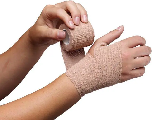 Alt view image 5 of 6 - Self Adherent Wrap Medical Cohesive Bandages Sports First Aid Tape FDA Approved