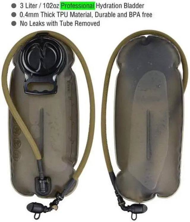 Alt view image 2 of 3 - Tactical Hydration Pack Backpack 900D with 3L Water Bladder for Hiking Climbing
