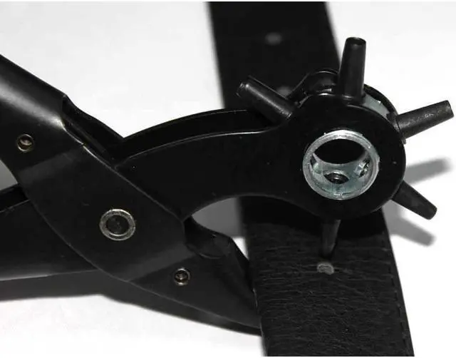 Alt view image 5 of 7 - Revolving Leather Hole Punches -2 Year Warranty -Professional Puncher for Belt, Saddle, Tack, Watch Strap, Shoe, Fabric, Paper, Eyelet - Easily Punches Perfect Round Holes in 2.0 mm- 4.5 mm