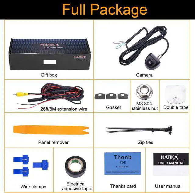 Alt view image 7 of 7 - Backup/Front View Camera,IP69K Waterproof Great Night Vision HD and Super Wide Angle Metal OEM Style Reverse Rear View Backup Camera for Cars Pickup Trucks SUVs RVs Vans