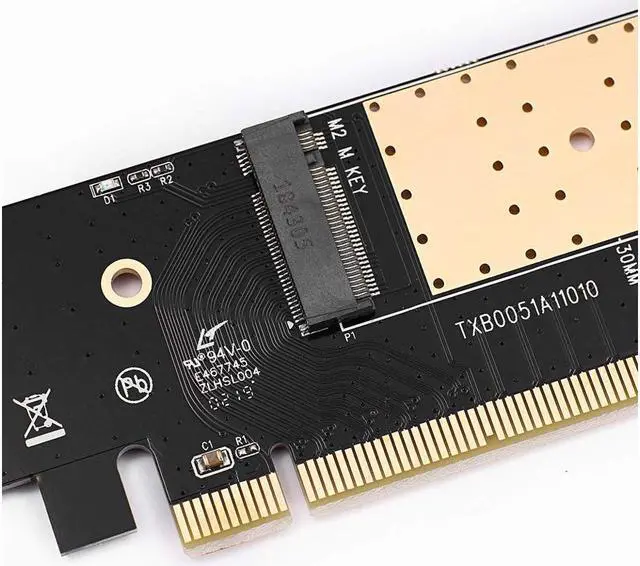 Alt view image 5 of 7 - M.2 to PCIe Adapter , NVME SSD to PCI-e 3.0 X16 Host Controller Expansion Card with Low Profile Bracket, PCI Express Adapter for PC Desktop, Support 2230 2242 2260 2280