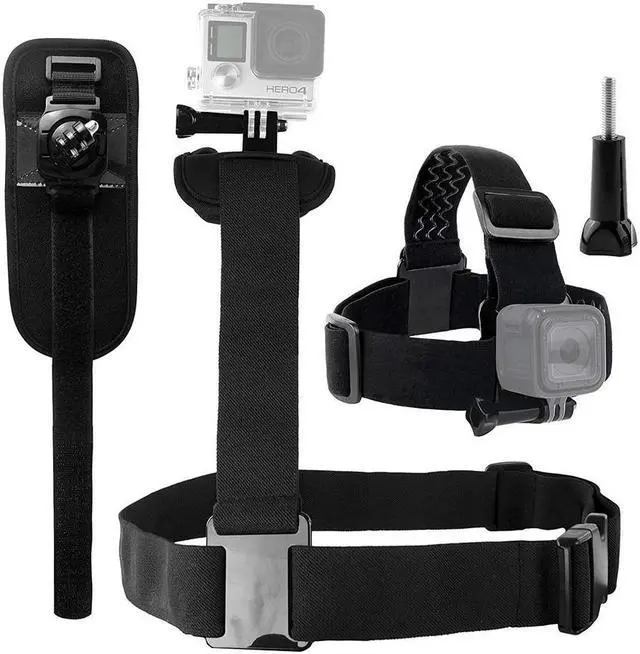 Main image of Shoulder Harnes Head Strap and Wrist Mount Bundle compatible with Gopro Hero 7, 6, 5, Black, Session, Hero 4, Session, Black, Silver, Hero+ LCD, 3+, 3, 2, 1