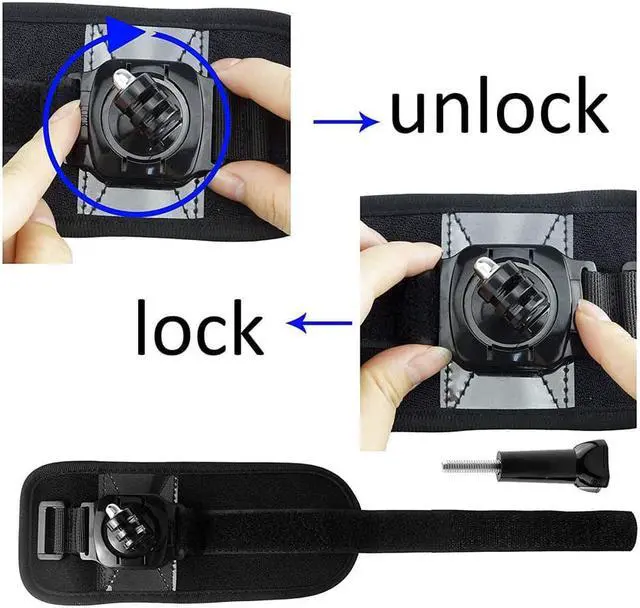 Alt view image 6 of 7 - Shoulder Harnes Head Strap and Wrist Mount Bundle compatible with Gopro Hero 7, 6, 5, Black, Session, Hero 4, Session, Black, Silver, Hero+ LCD, 3+, 3, 2, 1