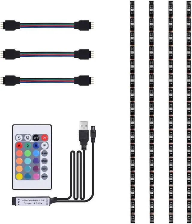 Alt view image 3 of 7 - Led Strip Lights 6.56ft for 40-60in TV USB Backlight Kit with Remote, 16 Color 5050 Bias HDTV (24Key Remote)