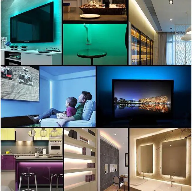 Alt view image 7 of 7 - Led Strip Lights 6.56ft for 40-60in TV USB Backlight Kit with Remote, 16 Color 5050 Bias HDTV (24Key Remote)
