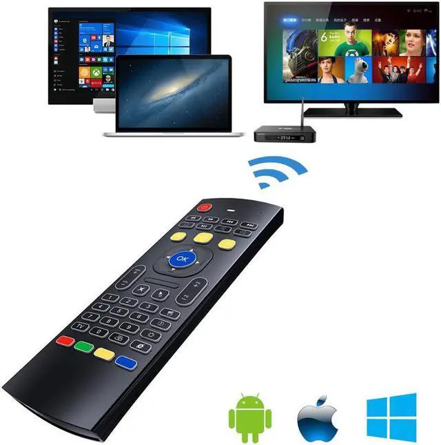 Alt view image 3 of 7 - MX3 Air Remote Control, 2.4G Mini Wireless Keyboard Mouse, Infrared Remote Control Learning for Kodi Android TV Box IPTV HTPC Mini PC Pad Xbox Raspberry pi 3 and Other Devices