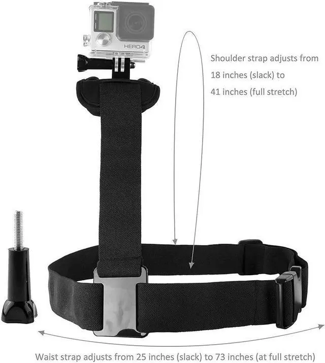 Alt view image 3 of 7 - Shoulder Harnes Head Strap and Wrist Mount Bundle compatible with Gopro Hero 7, 6, 5, Black, Session, Hero 4, Session, Black, Silver, Hero+ LCD, 3+, 3, 2, 1