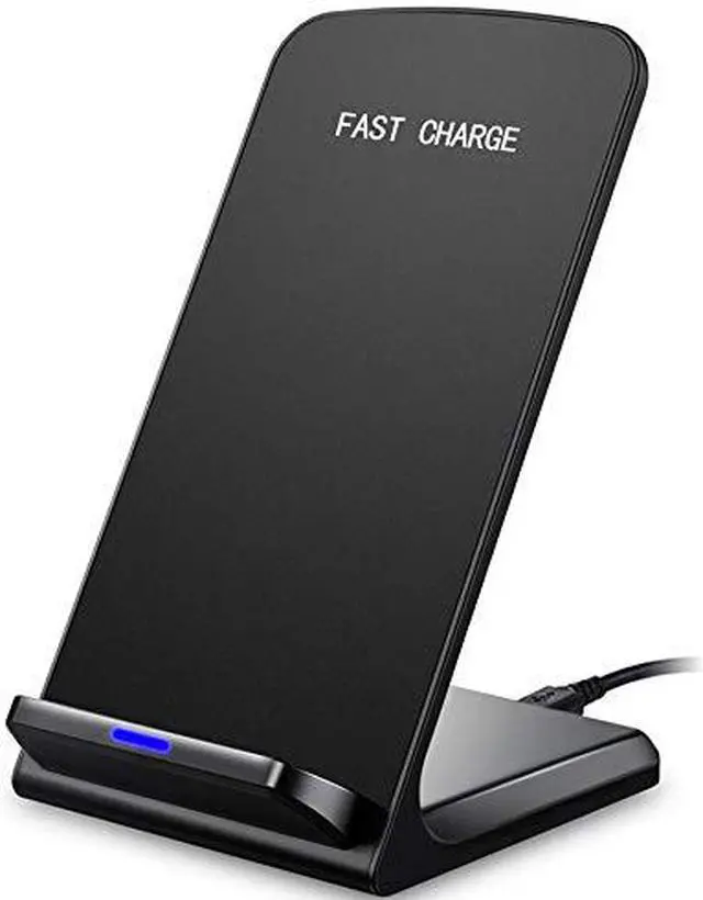 Main image of Wireless Charger, Qi Certified Wireless Charging Stand Compatible with iPhone Xs MAX/XR/XS/X/8/8 Plus, 10W Galaxy Note 9/S9/S9 Plus/Note 8/S8, 5W All Qi-Enabled Phones(No AC Adapter), Black