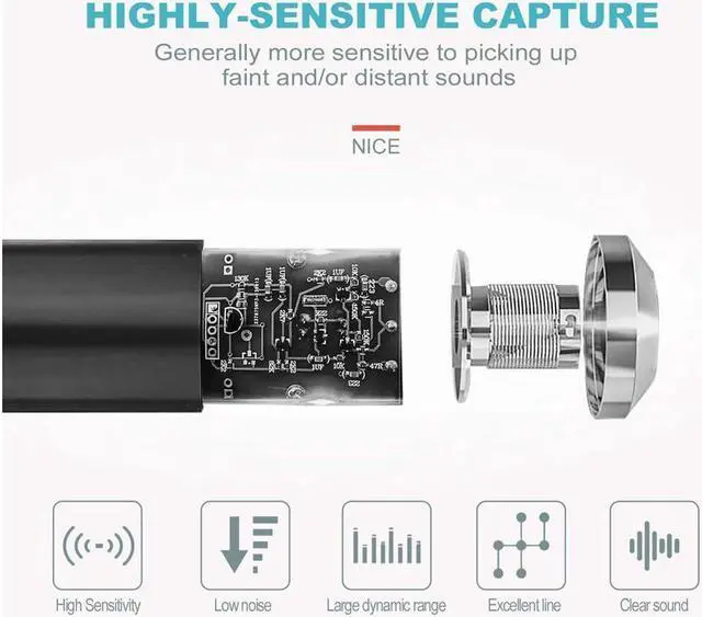 Alt view image 6 of 7 - Condenser Microphone XLR to 3.5mm Podcasting Studio Recording Condenser Microphone Kit Computer Mics with Adjustable Mic Suspension Scissor Arm Metal Shock Mount Double-layer Pop Filter Silver