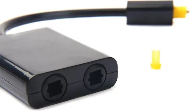 Alt view image 2 of 6 - 1 in 2 Out Digital Toshlink Fiber Audio Optical Splitter Cable ,Fiber Optic Adapter,Fiber Converter, Audio Adapter Cable (0.2M)