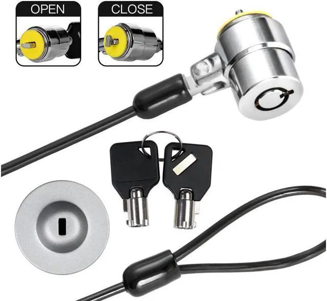 Alt view image 2 of 7 - Laptop Cable Lock Hardware Security Cable Lock Anti Theft Combination Lock for iPad Tablet Laptop MacBook Dell HP Lenovo Kindle Samsung Android or Other Notebooks Tablets (Spring Rope + Black+2pack)
