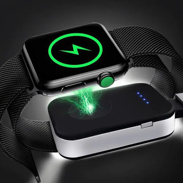 Alt view image 4 of 6 - Portable iWatch Charger Magnetic Wireless Charger 950mAh Pocket Power Bank Compatible for Apple Watch Series 4 3 2 1 44mm 40mm 42mm 38mm