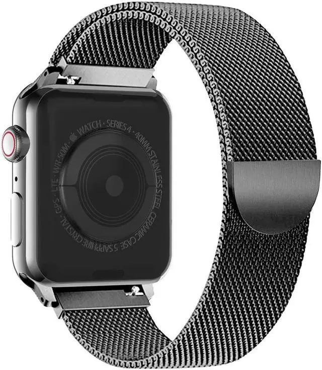 Alt view image 2 of 6 - WERLEO Compatible with iWatch Band 38mm / 40mm - 42mm / 44mm Men Women Magnetic Closure Clasp Replacement Mesh Milanese Bands Compatible for Apple Watch iWatch Series 1 2 3 4