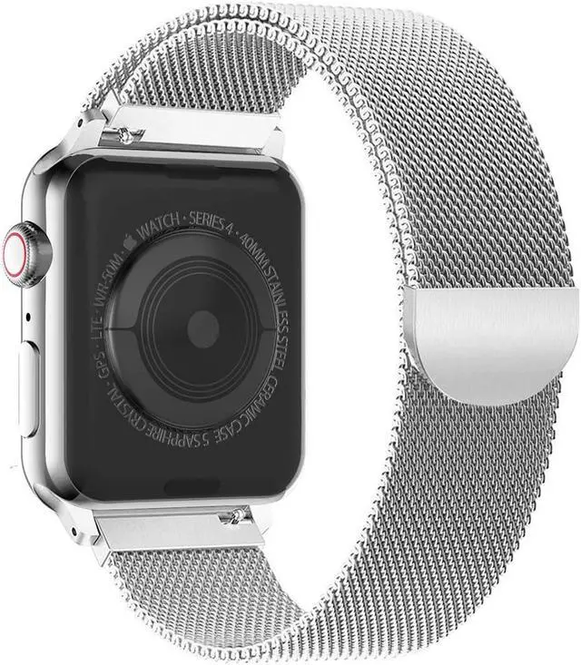 Alt view image 2 of 5 - WERLEO Compatible with iWatch Band 38mm / 40mm - 42mm / 44mm Men Women Magnetic Closure Clasp Replacement Mesh Milanese Bands Compatible for Apple Watch iWatch Series 1 2 3 4