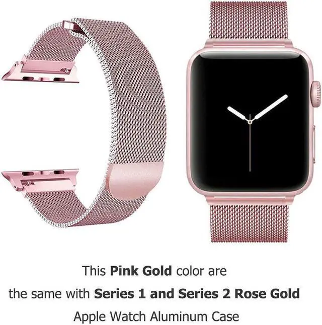 Alt view image 6 of 6 - WERLEO Compatible with iWatch Band 38mm / 40mm - 42mm / 44mm Men Women Magnetic Closure Clasp Replacement Mesh Milanese Bands Compatible for Apple Watch iWatch Series 1 2 3 4