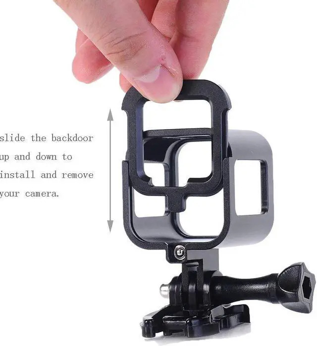 Alt view image 4 of 6 - Werleo GoPro Hero4 Session hero5 Session Frame Shell Housing,CNC Aluminum Alloy Solid Protective Case Skeleton with Screw and Wrench for Gopro Hero 4 Session Hero 5 Session Black
