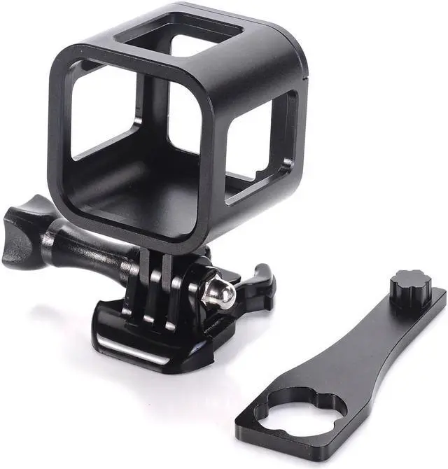 Alt view image 2 of 6 - Werleo GoPro Hero4 Session hero5 Session Frame Shell Housing,CNC Aluminum Alloy Solid Protective Case Skeleton with Screw and Wrench for Gopro Hero 4 Session Hero 5 Session Black