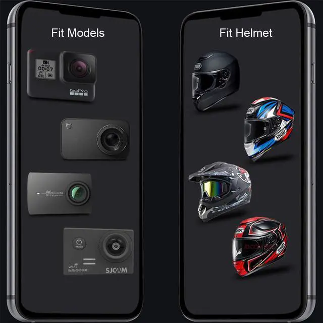 Alt view image 6 of 7 - Motorcycle Helmet Chin Swivel 3 Way Pivots Rotation Mount Kit for GoPro Hero 7 Gopro 2018 Gopro 6 5 4 3 / Gopro Hero Black Session Xiaomi Yi SJCAM and Other Action Camera